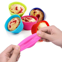 Moules à gâteau ronds écologiques DIY réutilisables, résistants à la chaleur, de qualité alimentaire, sans BPA, en silicone pour la pâtisserie