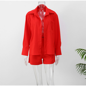 纯色休闲西裤长袖衬衫女式2件套Sehe时尚 - Product Image 6