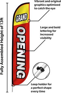 Custom Open Beach <strong>Flag</strong> 12 Feet Tall Advertising <strong>Flag</strong> Banner With Fiberglass Flagpole Ground Spike Promotion Store Business - Product Image 2