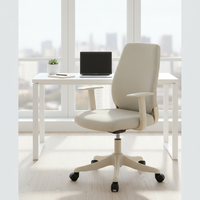 Chaise de bureau exécutive ergonomique moderne Henglin en tissu, hauteur réglable, housse de dossier amovible pour bureau à domicile, salon
