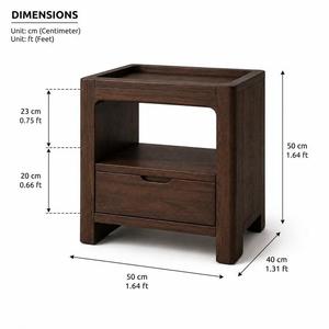 Table de chevet moderne en bois et rotin avec étagère de rangement, table de chevet de luxe en cannage pour la maison, l'hôtel, l'appartement, la chambre à coucher - Product Image 5