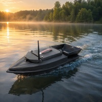 Perahu Umpan Ikan Pintar OEM 24V Motor Brushless Ganda Navigasi GPS Kembali ke Rumah Otomatis Satu Tombol Kapasitas Muatan 5kg