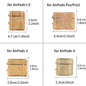 Étui pour écouteurs avec design cylindrique diamanté pour Apple <span class=keywords><strong>Airpods</strong></span> Pro/Pro2 4e génération, housse de protection pour écouteurs, antichoc - Product Image 6