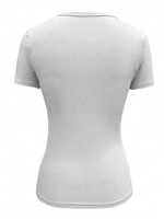 T-shirt côtelé pour femme, coupe ajustée, manches courtes, col rond, décontracté, été
