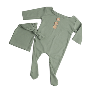 100% algodón orgánico bebé recién nacido Ropa Infantil mameluco pijama Animal patrón sombrero mono Rape De Bebe para disparar - Product Image 2