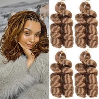 Offre Spéciale : Cheveux à Tresser Bouclés Italiens pour Femmes Noires – Extensions de Tresses, Boucles Françaises Souples, Cheveux Synthétiques Frisés pour Tressage