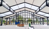 Carpas de atrio impermeables de 10x10 m con impresión personalizada para eventos, carpa de toldo de 10x10 pies para eventos al aire libre, resistente a la playa y con protección UV.