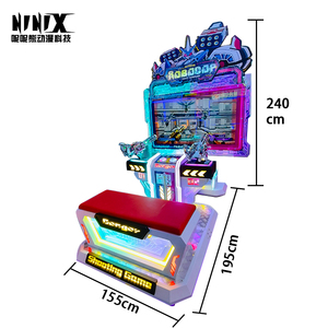 Équipement d'amusement à jetons commercial interactif de machine de tir d'arcade de double pistolet coloré - Product Image 6