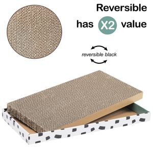 Duurzame Corrugate Krabplank Kitty <span class=keywords><strong>Sofa</strong></span> Lounge Bed Voor Indoor Katten Kat Krabber Kartonnen Kras Pad Met Doos - Product Image 3