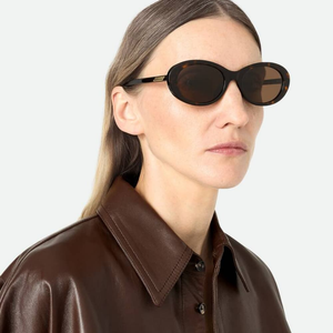 Bottega BV Retro Oval Sunglasses Acetate <b>Frame</b> UV Protection Fashion Eyewear for Men Women Veneta - Product Image 2