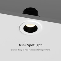 Mini spots LED ultra-minces ronds et carrés 3W 4W 6W, dimmables, anti-éblouissement, IP20, encastrés pour l'éclairage des hôtels et des maisons