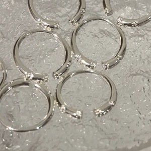 S925 Pure Silver Two-<b>Ring</b> Simple Layered <b>Ring</b> for Women Adjustable Zircon Diamond Inlay Niche <b>Opening</b> <b>Ring</b> - Product Image 5