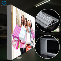 Bande LED rétroéclairée au sol, profilé en aluminium, cadre Seg, caissons lumineux, installation suspendue pour affichage mural, fenêtres, publicité
