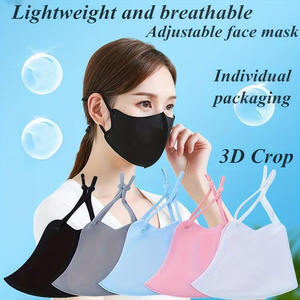 หน้ากากป้องกันแสงแดดแบบผ้าไหมน้ำแข็ง สีพื้น ป้องกันรังสียูวี สำหรับผู้หญิง 1 ชิ้น เหมาะสำหรับขับรถ ป้องกันแสงแดดในฤดูร้อน - Product Image 3