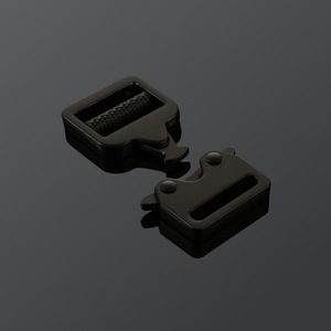 Hebilla de liberación lateral de aleación de zinc, negra, duradera, para bolsos, ajustable - Product Image 1