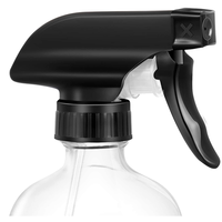 Vaporisateur à gâchette en verre transparent personnalisé 8oz 16oz vaporisateur d'ambiance à brume fine avec manchon sérigraphie Surface emballée en carton