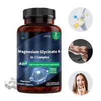 Kapsul Kompleks Magnesium Glisinat Kekuatan Tinggi OEM untuk Dewasa, Mendukung Kesehatan Tulang, Otot, dan Gigi