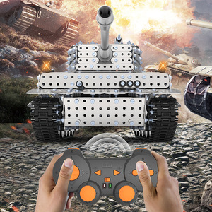 Modèle de char en puzzle 3D stéréo tout <span class=keywords><strong>métal</strong></span> pour adultes, jouets télécommandés de difficulté élevée, échelle 1:32, ornements militaires - Product Image 4