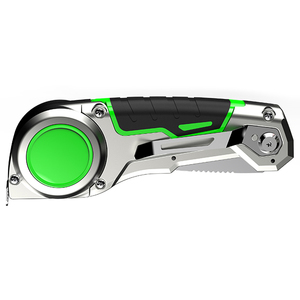 Folding Utility Knife 2.5m Tape Measure High Carbon Steel SK4 <strong>Blade</strong> 0.6mm Thickness 3 <strong>Blades</strong> Aluminum Alloy Case Industrial OEM - Product Image 4