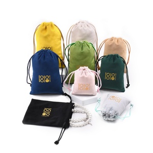 Bestpacking luxe logo personnalisé velours bijoux sac pour Bracelet collier bonbons emballage pochette pour bijou cadeau Premium sac