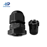 Presse-étoupe étanche IP68 PG9 pour câble de 4,5 à 7,8 mm, connecteur en plastique nylon blanc et noir