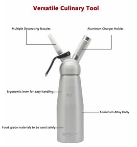 Oem özelleştirilmiş profesyonel dayanıklı ticari alüminyum profesyonel şanti sifon krem Whipper - Product Image 4
