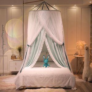 Filet de rideau suspendu princesse cerceau rond lit transparent <span class=keywords><strong>moustiquaire</strong></span> pour lit King Size lit à baldaquin - Product Image 6
