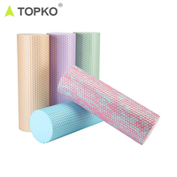 Rodillo de Espuma para Ejercicio TOPKO con Logotipo Personalizado, 13 Pulgadas, Espuma EVA de Alta Densidad para Relajación, Masaje Muscular Profundo y Yoga