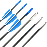 Vente directe fabricant : Flèche en fibre de verre de 6 mm pour arc classique, pointe en acier, pour tir à l'arc et chasse, vente en gros