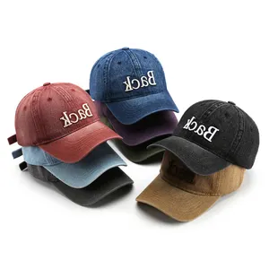 Yeni tasarım rahat baba şapkası ile özel Logo baba şapka özel işlemeli spor kapaklar ayarlanabilir boyutu beyzbol kapaklar