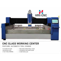 Mesin Poles Tepi Kaca 3 Axis HMI Berkualitas Tinggi, Mesin Pengerjaan Kaca CNC, Mesin Bor untuk Kaca