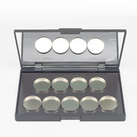 Palette d'ombres à paupières cosmétiques haut de gamme, emballage en plastique ABS à fermeture magnétique, impression sérigraphique, boîtes vides en vrac, personnalisables