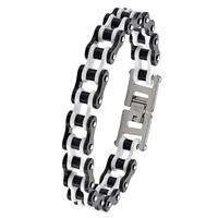 Bracelets unisexes en acier inoxydable plaqué or véritable, motif flèche tendance, pour vélo et moto, bijoux cadeau