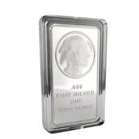Barre de lingot carrée de 1oz personnalisable en alliage de zinc plaqué or modèle de pièce commémorative en métal moulé sous pression pour logo en fer souvenir