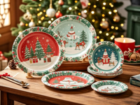 Vente directe d'usine, assiettes rondes jetables durables et modernes pour anniversaire, en carton blanc