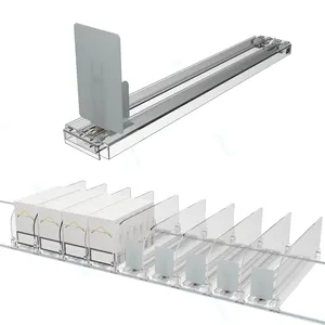 Automatic Shelf Spring Pusher Can Drink Dispenser Fridge Organizer System Shelf Pusher for Disposable Cigarettes Display