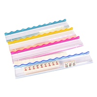 Support de Mahjong en Acrylique Transparent Coloré en Stock avec Poussoir Magnétique et Bord Ondulé Antidérapant, Facile à Nettoyer, Parfait
