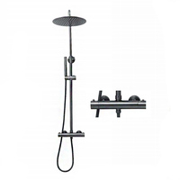 Pomme de douche de plafond ABS, ensemble de luxe système de colonne de douche de couleur dorée, chute d'eau, douche murale, salle de bain, ensemble de robinets de douche