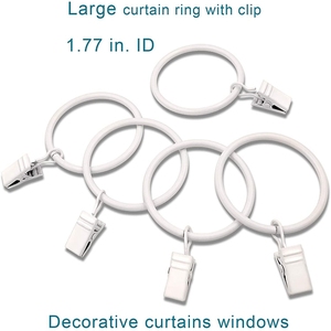 Crochets suspendus en métal, 1 pièce, Clip d'anneaux, accessoires pour rideaux, tringle <span class=keywords><strong>de</strong></span> <span class=keywords><strong>douche</strong></span> - Product Image 4