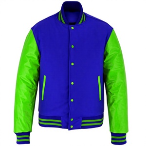 Blouson universitaire sur mesure OEM 2026 en laine violette avec manches dorées, col montant, 100 % haute qualité, grande taille, coupe-vent, chauffant pour l'hiver - Product Image 1