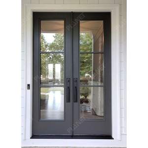 Porte simple en fer forgé sur mesure avec serrure de sécurité, design moderne pour entrée de maison, porte d'entrée extérieure en fer forgé - Product Image 5