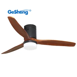1stshine modern ceiling decorative smart remote control low noise wooden ceiling fans with light