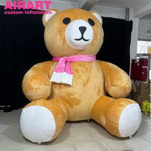 Material suave personalizado fiesta escenario decoración oso Rosa inflable, globo de oso lindo grande inflable - Product Image 5