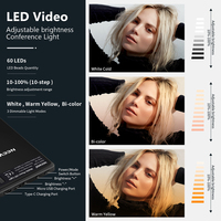 NEEWER Rechargeable 60 LED Selfie Phone Clip Light CRI 95 + 3 Modes Dual-Side Portable Fill Clip LED Video Light