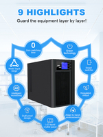 Sistema de Energía de Emergencia Confiable, Instalación en Torre, Pantalla Digital, Estabilización de Voltaje, UPS de Onda Sinusoidal Pura de 1kVA