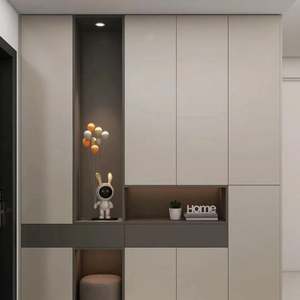 Armoire de rangement à chaussures moderne, luxe léger, en bois massif, écologique, durable, appartement, salon, meubles de maison, taille personnalisée - Product Image 1