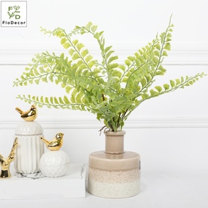 Wholesale 50CM Artificial Silk Plants Fern Stem Branch Green <strong>Leaves</strong> for Floral Arrangements Wedding <strong>Table</strong> Home Decoration - Product Image 6