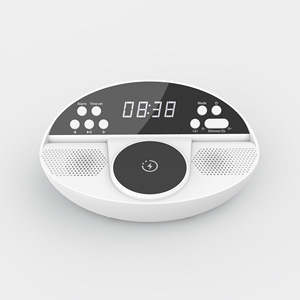 Multi Functional Bluetooth Speaker With Wireless Charging <b>Clock</b> Alarm And Fm Radio For Desktop Home Bedroom - Product Image 1