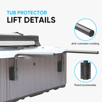 Immer YM-10 Pelapis Bubuk Aluminium Perangkat Keras Baja Tahan Karat Modern Easy Cover Lifter Kabinet Bak Mandi Air Panas Luar Ruangan
