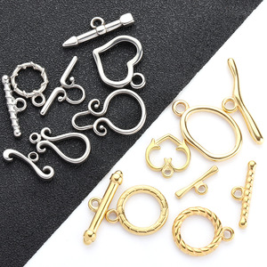 Connecteurs de bijoux en acier inoxydable plaqué or 18 carats, fermoirs OT de formes variées pour bracelets et colliers, accessoires de bijouterie DIY H1201 - Product Image 5